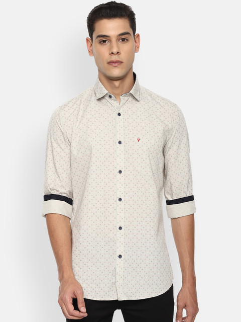 

Van Heusen Sport Men Beige Slim Fit Printed Casual Shirt