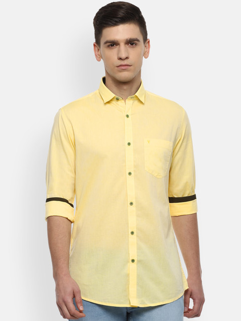 

Van Heusen Sport Men Yellow Slim Fit Casual Shirt