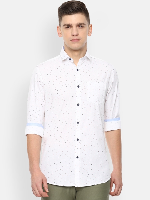 

Van Heusen Sport Men White Slim Fit Printed Casual Shirt