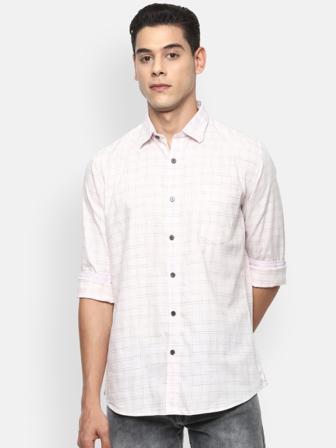 

Van Heusen Sport Men White Slim Fit Checked Casual Shirt