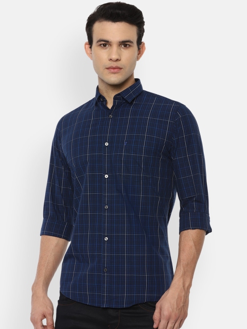 

Van Heusen Sport Men Navy Blue Slim Fit Opaque Checked Casual Shirt