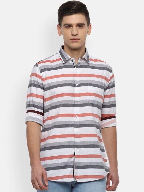 

Van Heusen Sport Men Grey Slim Fit Striped Casual Shirt