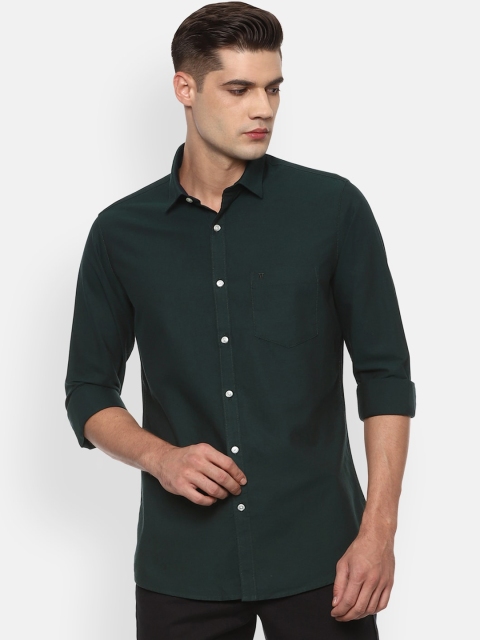 

Van Heusen Sport Men Green Solid Slim Fit Casual Shirt