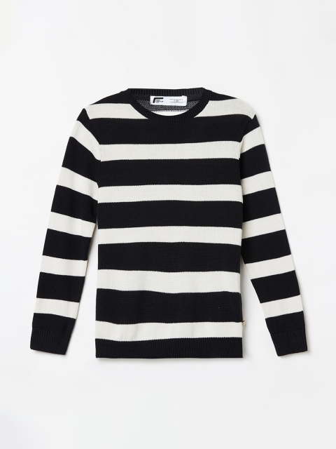 

Fame Forever by Lifestyle Boys Beige & Black Striped Pullover