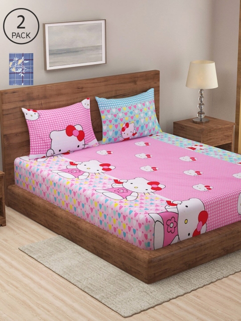 

NEUDIS Multicoloured Floral Printed 180 TC 2 King Bedsheet With 4 Pillow Covers, Multi