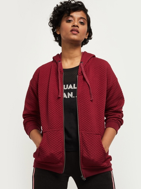 

max Women Red Windcheater Bomber Jacket