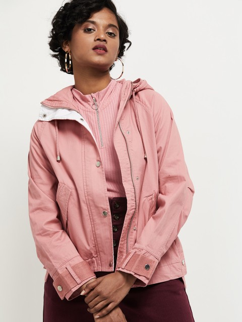 

max Women Pink Windcheater Tailored Jacket