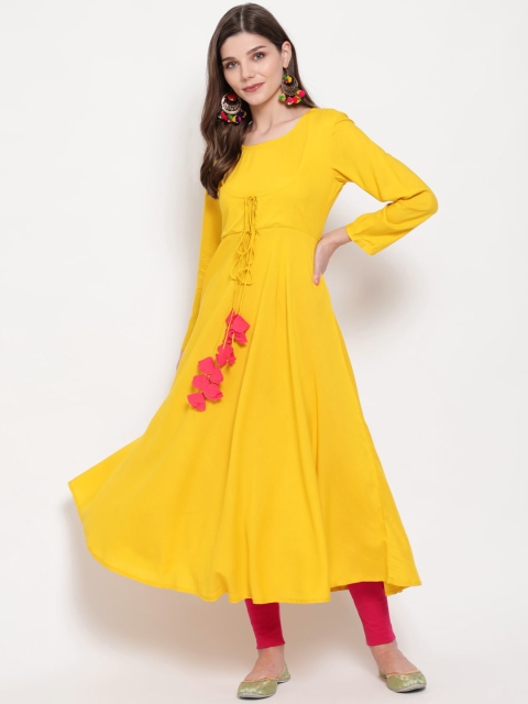 

Luni Women Mustard Yellow Anarkali Kurta