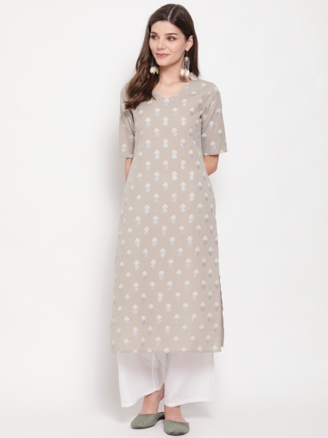 

Luni Women Grey Printed Kurta