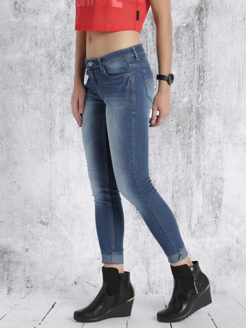 

Roadster Women Blue Skinny Fit Mid Rise Jeans