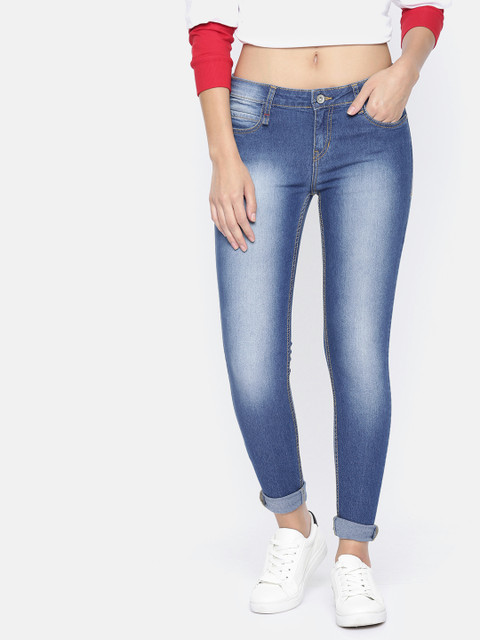 

Roadster Women Blue Skinny Fit Mid-Rise Clean Look Stretchable Jeans