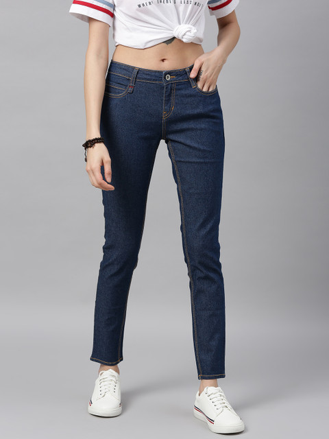 

Roadster Women Navy Blue Skinny Fit Mid-Rise Clean Look Stretchable Jeans
