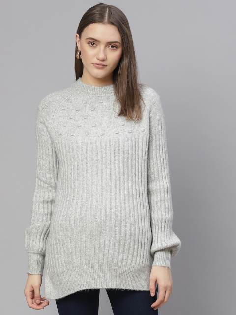 

Marks & Spencer Women Grey Longline Pullover