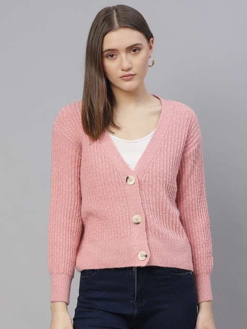 

Marks & Spencer Women Pink Solid Cardigan