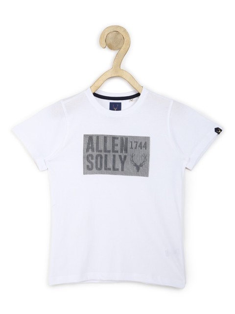 

Allen Solly Junior Boys White Typography Printed Applique T-shirt