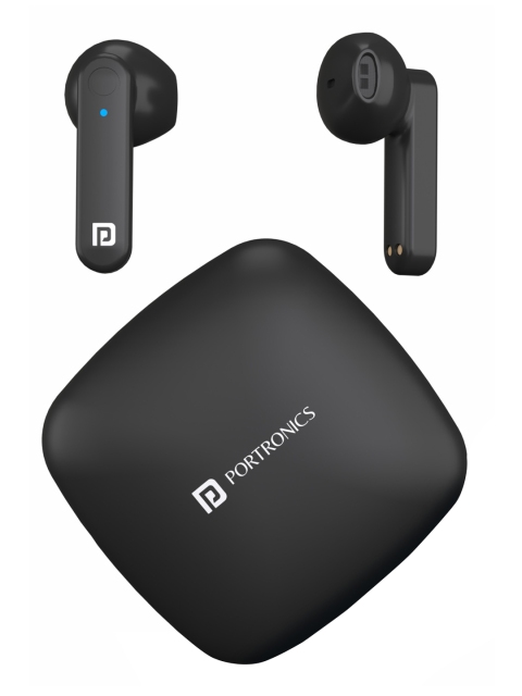 

Portronics Black Solid Harmonics Twins S2 Unisex Truly Wireless Sports Earbuds
