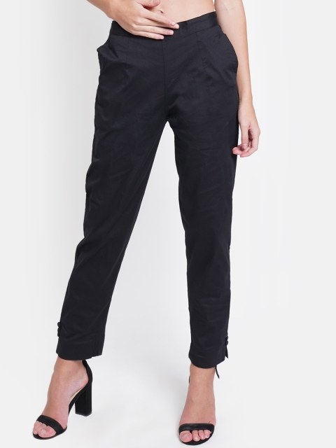 

WESTCLO Women Black Trousers