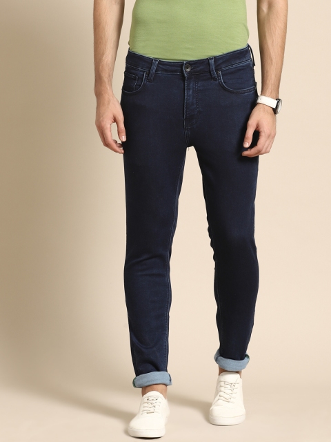 

United Colors of Benetton Men Navy Blue Skinny Fit Light Fade Stretchable Jeans