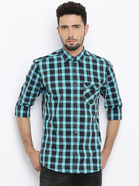 

Killer Men Blue Checked Casual Shirt
