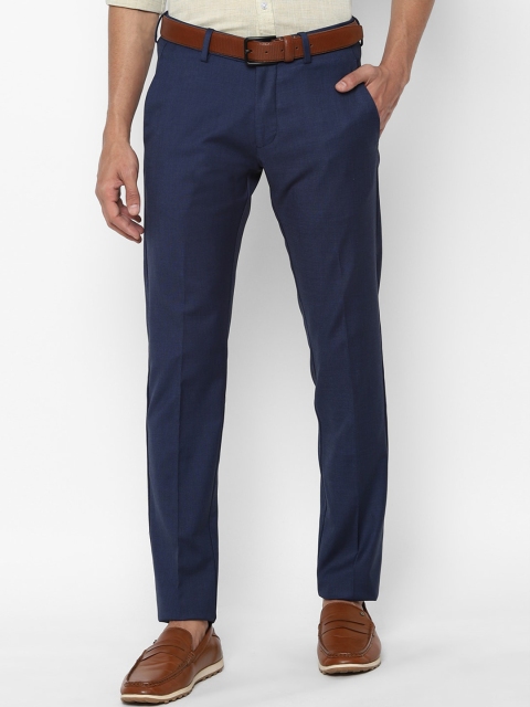 

Allen Solly Men Navy Blue Slim Fit Formal Trousers
