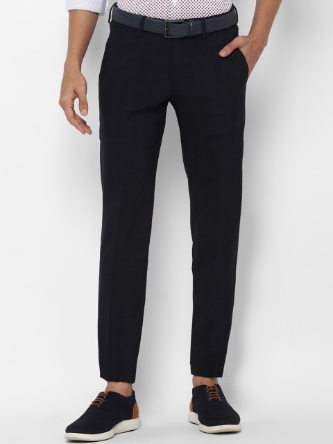 

Allen Solly Men Navy Blue Slim Fit Trousers