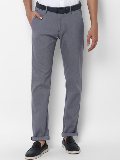 

Allen Solly Men Grey Textured Slim Fit Trousers