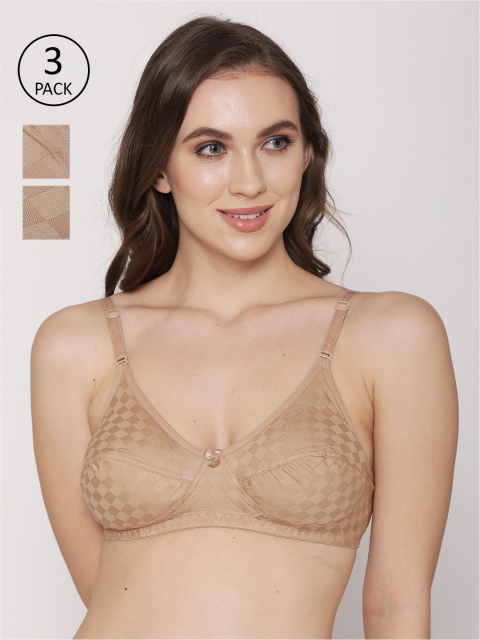 

Kalyani Pack Of 3 Beige T-shirt Bra