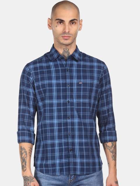 

Arrow Sport Men Blue Tartan Checks Opaque Checked Casual Shirt