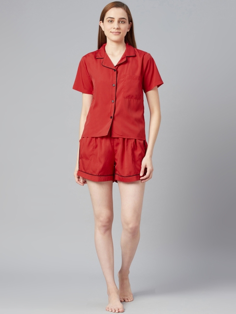 

I AM FOR YOU Women Red Night Suit