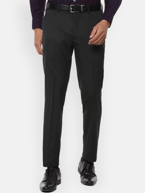 

Louis Philippe Men Black Slim Fit Formal Trousers