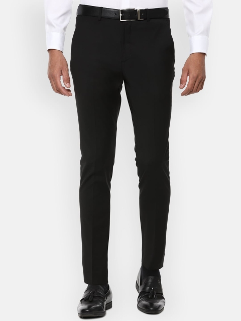 

Louis Philippe Permapress Men Black Formal Trousers