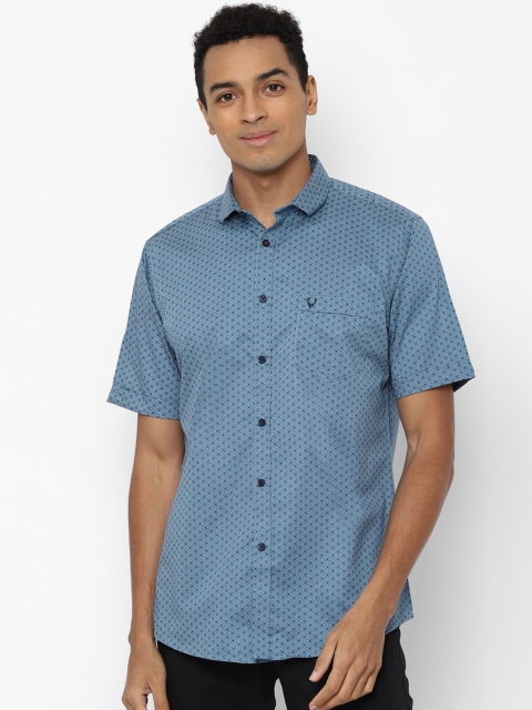 

Allen Solly Men Blue Slim Fit Opaque Printed Casual Shirt
