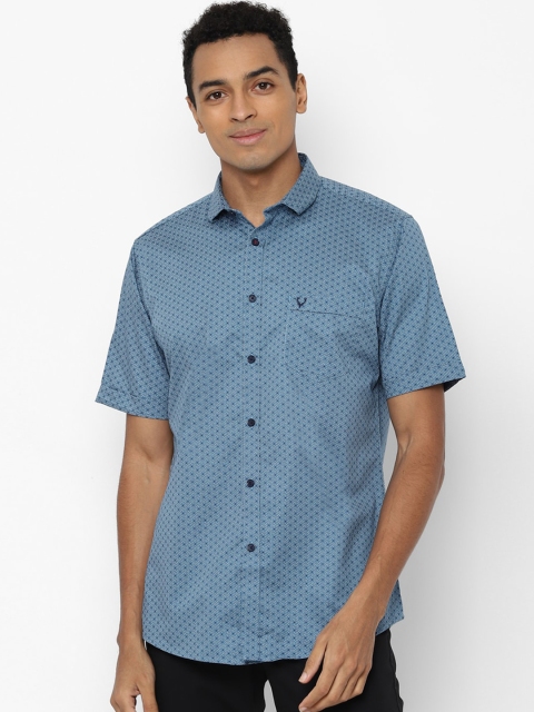 

Allen Solly Men Blue Slim Fit Opaque Printed Casual Shirt