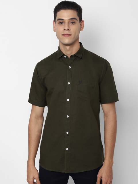 

Allen Solly Men Olive Green Slim Fit Opaque Casual Shirt