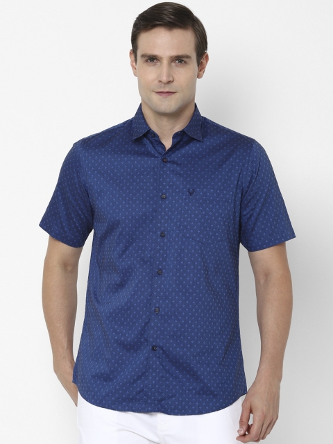 

Allen Solly Men Blue Slim Fit Opaque Printed Casual Shirt