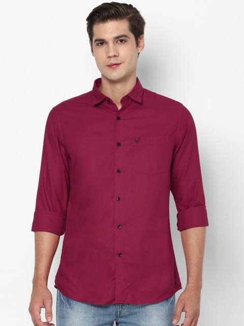 

Allen Solly Men Maroon Slim Fit Opaque Casual Shirt