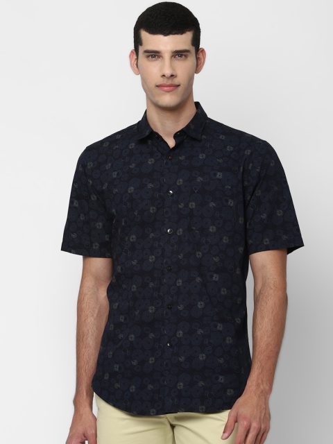 

Allen Solly Men Navy Blue Slim Fit Floral Opaque Printed Casual Shirt