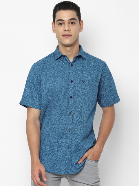

Allen Solly Men Blue Slim Fit Opaque Printed Casual Shirt