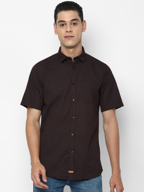 

Allen Solly Men Brown Slim Fit Opaque Printed Casual Shirt