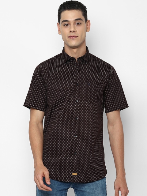

Allen Solly Men Brown Slim Fit Opaque Printed Casual Shirt