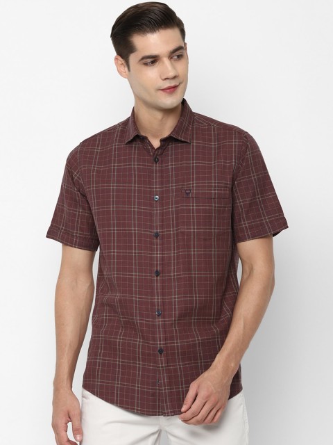

Allen Solly Men Maroon Slim Fit Opaque Checked Casual Shirt