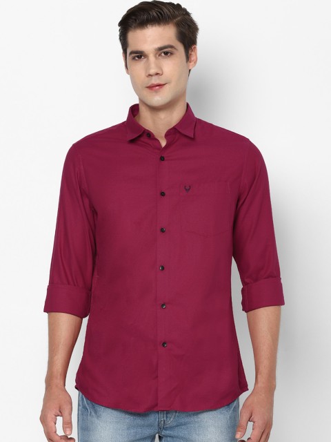 

Allen Solly Men Maroon Slim Fit Opaque Casual Shirt