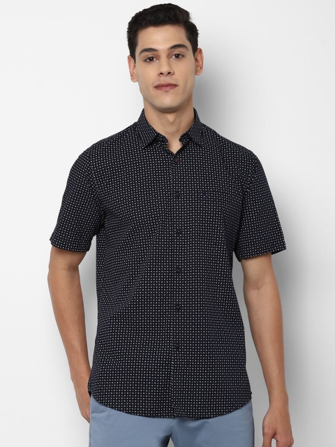 

Allen Solly Men Navy Blue Slim Fit Opaque Printed Casual Shirt