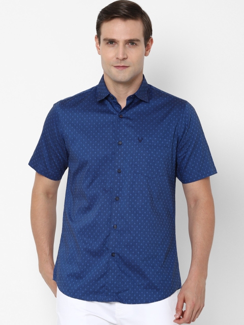 

Allen Solly Men Blue Slim Fit Opaque Printed Casual Shirt