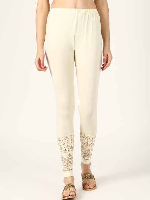 

V2 Value & Variety Women Off White Printed Leggings