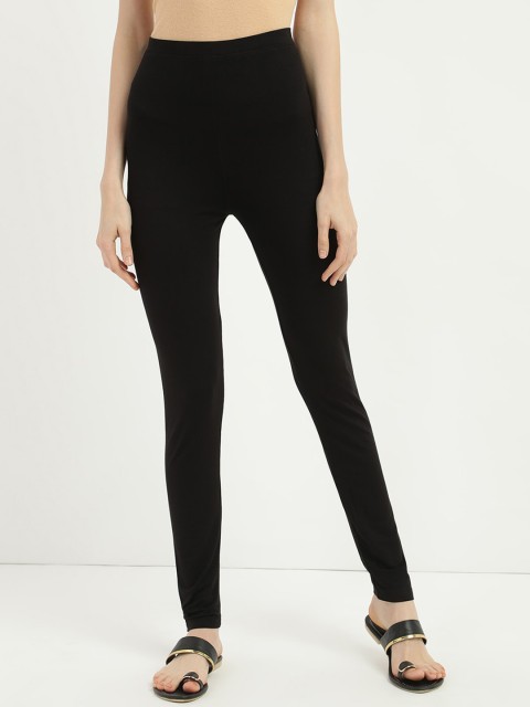 

V2 Value & Variety Women Black Solid Ankle-Length Leggings