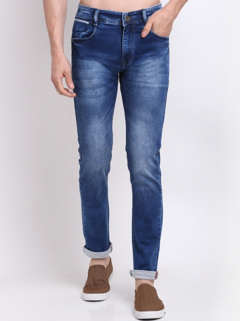 

Rodamo Men Blue Slim Fit Heavy Fade Stretchable Jeans