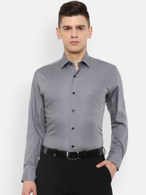 

Louis Philippe Men Grey Slim Fit Opaque Formal Shirt