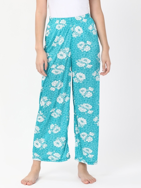 

V2 Value & Variety Women Blue & White Floral Printed Cotton Lounge Pants