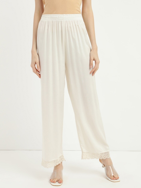 

V2 Value & Variety Women Off White Knitted Ethnic Palazzos